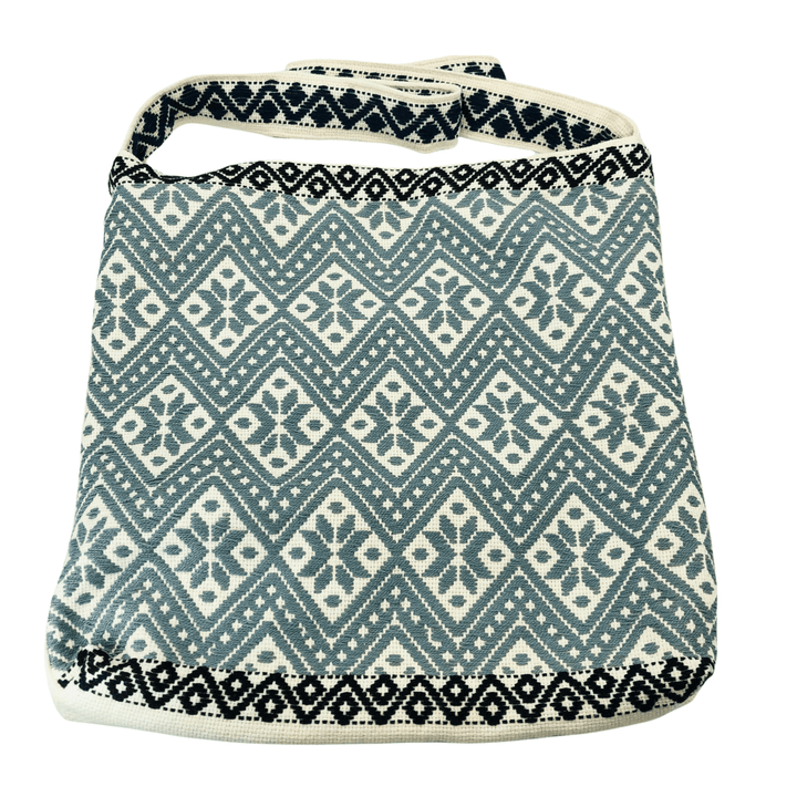 Embroidered Handbag Gray