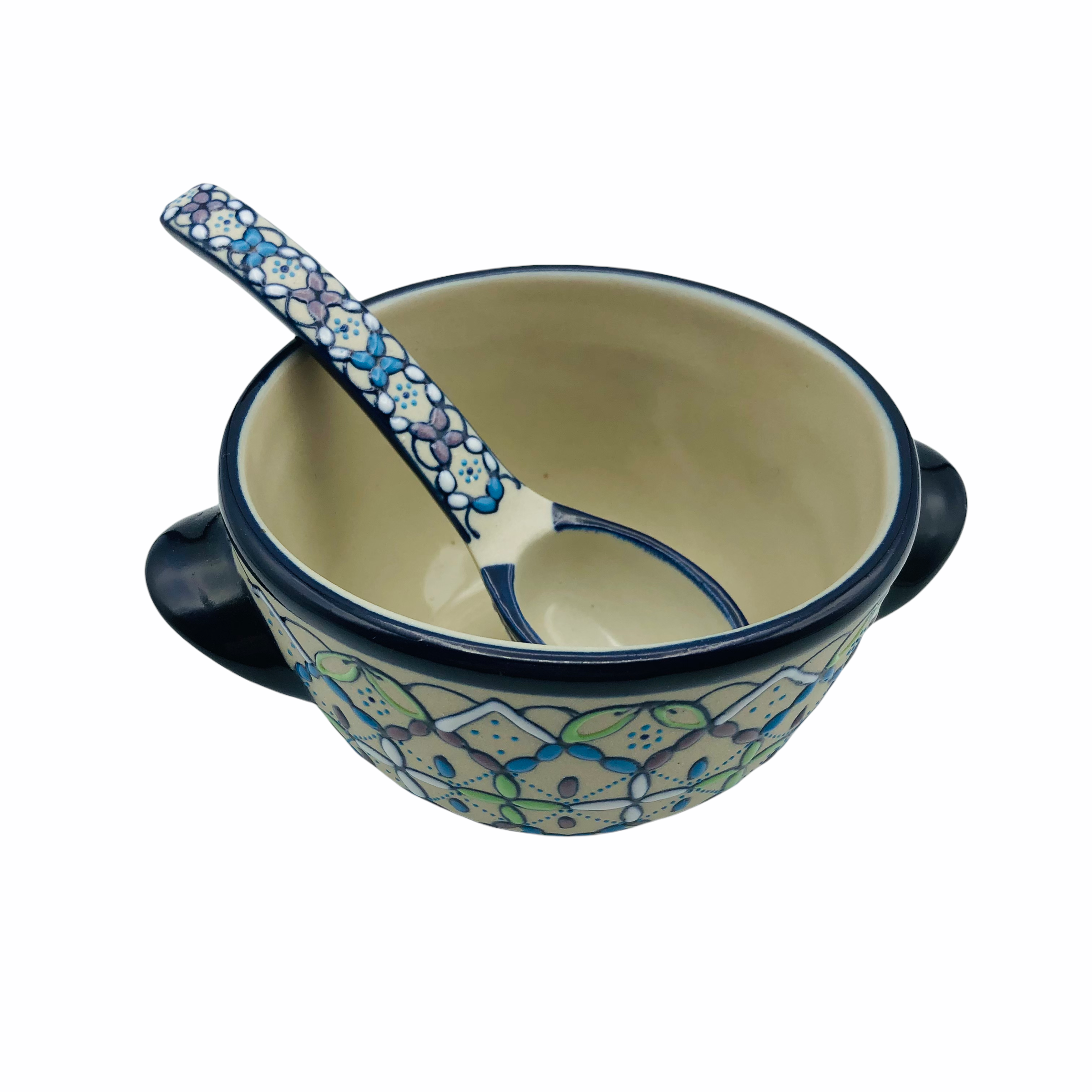 Ceramic Salsa Bowl with Spoon