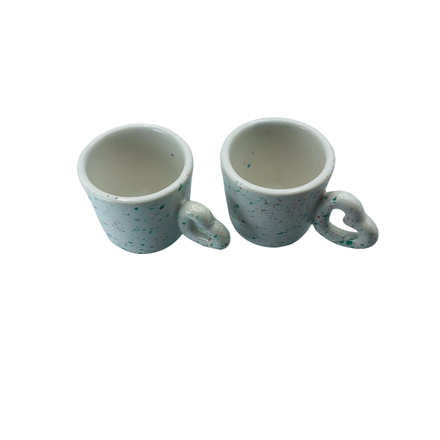 Set Ceramic Heart Shape Espresso Cups