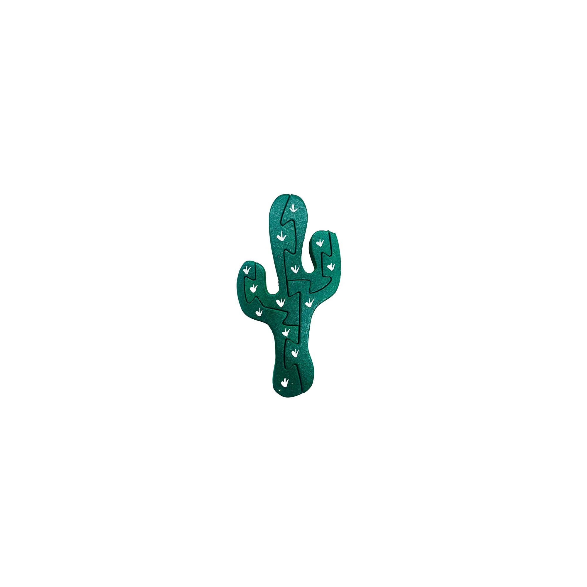 Cactus 1 Wooden Puzzle Magnet